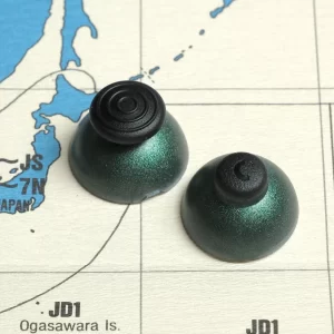 Custom Rubber Capped GameCube Sticks - Carbon Green / Black