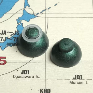 Custom Rubber Capped GameCube Sticks - Carbon Green / Clear