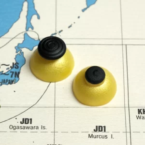 Custom Rubber Capped GameCube Sticks - Yellow Submarine / Black